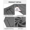 imageCOOFANDY Mens Casual Cotton Pants Elastic Waist Drawstring Linen Beach Summer Pants Lightweight Yoga TrousersDark Grey