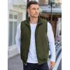 imageCOOFANDY Mens Casual Outerwear Vests Padded Sleeveless Jacket Winter Outdoor Warm with PocketsArmy Green