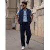imageCOOFANDY Mens Casual Outerwear Vests Padded Sleeveless Jacket Winter Outdoor Warm with PocketsDark Blue