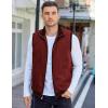 imageCOOFANDY Mens Casual Outerwear Vests Padded Sleeveless Jacket Winter Outdoor Warm with PocketsDark Red