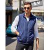imageCOOFANDY Mens Casual Outerwear Vests Padded Sleeveless Jacket Winter Outdoor Warm with PocketsNavy Blue