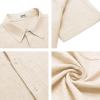 imageCOOFANDY Mens Casual Short Sleeve Button Down Shirts Summer Vacation Shirt Lightweight Textured ShirtsBeige