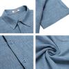 imageCOOFANDY Mens Casual Short Sleeve Button Down Shirts Summer Vacation Shirt Lightweight Textured ShirtsDark Blue
