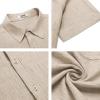 imageCOOFANDY Mens Casual Short Sleeve Button Down Shirts Summer Vacation Shirt Lightweight Textured ShirtsDark Khaki