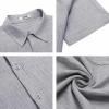 imageCOOFANDY Mens Casual Short Sleeve Button Down Shirts Summer Vacation Shirt Lightweight Textured ShirtsLight Grey