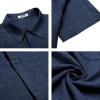 imageCOOFANDY Mens Casual Short Sleeve Button Down Shirts Summer Vacation Shirt Lightweight Textured ShirtsNavy Blue
