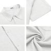 imageCOOFANDY Mens Casual Short Sleeve Button Down Shirts Summer Vacation Shirt Lightweight Textured ShirtsWhite