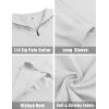 imageCOOFANDY Mens Quarter Zip Pullover Quilted Pullover Casual Knit Long Sleeve Mock Neck Sweater PoloWhite