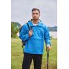imageCOOFANDY Mens Rain Jacket Waterproof Lightweight Packable Raincoat Pullover Windbreaker With Hood For Hiking RunningBlue