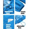 imageCOOFANDY Mens Rain Jacket Waterproof Lightweight Packable Raincoat Pullover Windbreaker With Hood For Hiking RunningBlue