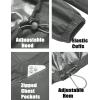 imageCOOFANDY Mens Rain Jacket Waterproof Lightweight Packable Raincoat Pullover Windbreaker With Hood For Hiking RunningDeep Gray