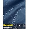 imageCOOFANDY Mens Rain Jacket Waterproof Lightweight Packable Raincoat Pullover Windbreaker With Hood For Hiking RunningNavy Blue