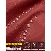 imageCOOFANDY Mens Rain Jacket Waterproof Lightweight Packable Raincoat Pullover Windbreaker With Hood For Hiking RunningWine Red