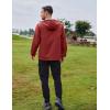 imageCOOFANDY Mens Rain Jacket Waterproof Lightweight Packable Raincoat Pullover Windbreaker With Hood For Hiking RunningWine Red