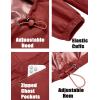 imageCOOFANDY Mens Rain Jacket Waterproof Lightweight Packable Raincoat Pullover Windbreaker With Hood For Hiking RunningWine Red