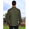 imageCOOFANDY Mens Western Cowboy Shirts Cotton Long Sleeve Shirts with Two Pockets EmbroideredArmy Green