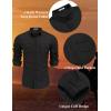 imageCOOFANDY Mens Western Cowboy Shirts Cotton Long Sleeve Shirts with Two Pockets EmbroideredBlack