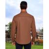 imageCOOFANDY Mens Western Cowboy Shirts Cotton Long Sleeve Shirts with Two Pockets EmbroideredLight Brown