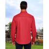 imageCOOFANDY Mens Western Cowboy Shirts Cotton Long Sleeve Shirts with Two Pockets EmbroideredRed