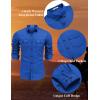 imageCOOFANDY Mens Western Cowboy Shirts Cotton Long Sleeve Shirts with Two Pockets EmbroideredRoyal Blue