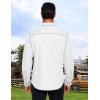 imageCOOFANDY Mens Western Cowboy Shirts Cotton Long Sleeve Shirts with Two Pockets EmbroideredWhite