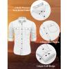 imageCOOFANDY Mens Western Cowboy Shirts Cotton Long Sleeve Shirts with Two Pockets EmbroideredWhite