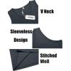 imageCOOFANDY Mens Workout Tank Top V Neck Gym Sleeveless Muscle T Shirts Textured Casual Tank Tops SummerBlackDark Grey 2 Pcs