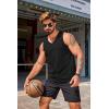 imageCOOFANDY Mens Workout Tank Top V Neck Gym Sleeveless Muscle T Shirts Textured Casual Tank Tops SummerBlackDark Grey 2 Pcs