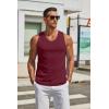 imageCOOFANDY Mens Workout Tank Top V Neck Gym Sleeveless Muscle T Shirts Textured Casual Tank Tops SummerBlackRed 2 Pcs