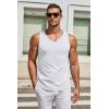 imageCOOFANDY Mens Workout Tank Top V Neck Gym Sleeveless Muscle T Shirts Textured Casual Tank Tops SummerBlackWhite 2 Pcs