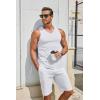 imageCOOFANDY Mens Workout Tank Top V Neck Gym Sleeveless Muscle T Shirts Textured Casual Tank Tops SummerBlackWhiteDark Grey3 Pcs