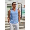 imageCOOFANDY Mens Workout Tank Top V Neck Gym Sleeveless Muscle T Shirts Textured Casual Tank Tops SummerNavy BlueLight Blue 2 Pcs