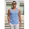 imageCOOFANDY Mens Workout Tank Top V Neck Gym Sleeveless Muscle T Shirts Textured Casual Tank Tops SummerNavy BlueLight Blue 2 Pcs
