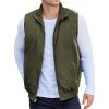 imageCOOFANDY Mens Casual Outerwear Vests Padded Sleeveless Jacket Winter Outdoor Warm with PocketsArmy Green
