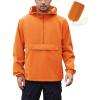 imageCOOFANDY Mens Rain Jacket Waterproof Lightweight Packable Raincoat Pullover Windbreaker With Hood For Hiking RunningOrange
