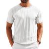 imageCOOFANDY Mens T Shirts Short Sleeve Knit Sweater Shirt Casual Crewneck Ribbed Pullover TeesWhite