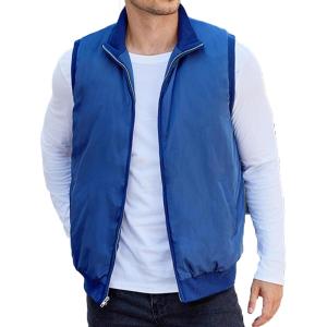 imageCOOFANDY Mens Casual Outerwear Vests Padded Sleeveless Jacket Winter Outdoor Warm with PocketsBlue