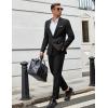 imageCOOFANDY Men Suits Classic Fit 2 Piece Suit Set One Button Casual Blazer Wedding Bussiness Suit SeparatesBlack