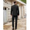 imageCOOFANDY Men Suits Classic Fit 2 Piece Suit Set One Button Casual Blazer Wedding Bussiness Suit SeparatesBlack