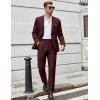 imageCOOFANDY Men Suits Classic Fit 2 Piece Suit Set One Button Casual Blazer Wedding Bussiness Suit SeparatesBurgundy
