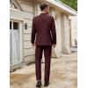 imageCOOFANDY Men Suits Classic Fit 2 Piece Suit Set One Button Casual Blazer Wedding Bussiness Suit SeparatesBurgundy