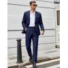 imageCOOFANDY Men Suits Classic Fit 2 Piece Suit Set One Button Casual Blazer Wedding Bussiness Suit SeparatesDark Blue