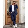 imageCOOFANDY Men Suits Classic Fit 2 Piece Suit Set One Button Casual Blazer Wedding Bussiness Suit SeparatesDark Blue