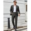 imageCOOFANDY Men Suits Classic Fit 2 Piece Suit Set One Button Casual Blazer Wedding Bussiness Suit SeparatesDark Gray