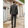 imageCOOFANDY Men Suits Classic Fit 2 Piece Suit Set One Button Casual Blazer Wedding Bussiness Suit SeparatesDark Gray