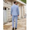 imageCOOFANDY Men Suits Classic Fit 2 Piece Suit Set One Button Casual Blazer Wedding Bussiness Suit SeparatesLight Blue
