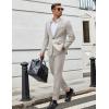 imageCOOFANDY Men Suits Classic Fit 2 Piece Suit Set One Button Casual Blazer Wedding Bussiness Suit SeparatesLight Gray