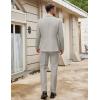 imageCOOFANDY Men Suits Classic Fit 2 Piece Suit Set One Button Casual Blazer Wedding Bussiness Suit SeparatesLight Gray