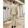 imageCOOFANDY Men Suits Classic Fit 2 Piece Suit Set One Button Casual Blazer Wedding Bussiness Suit SeparatesLight Khaki