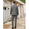 imageCOOFANDY Men Suits Classic Fit 2 Piece Suit Set One Button Casual Blazer Wedding Bussiness Suit SeparatesLinen Gray